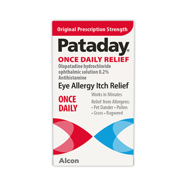 product box for Pataday Eye Allergy Itch Relief Eye Drops  in  Once Daily Relief Original Prescription Stregnth